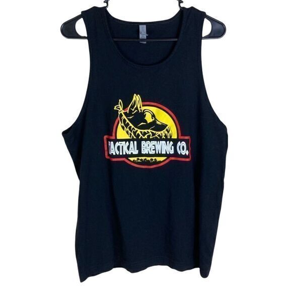Tactical Brewing Company Mens Tank Top 100% Cotton Black Size Medium - Picture 2 of 7